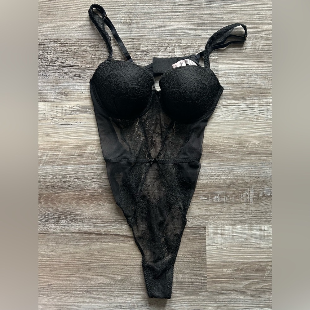 Victoria's Secret Black Lace Teddy Lingerie